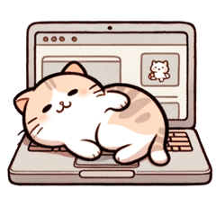 Sticker of cats' daily lives