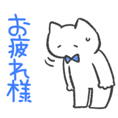 blue color sticker(cat)(greeting)