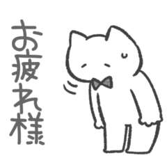black color sticker(cat)(greeting)