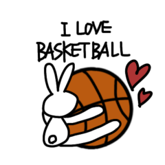 Let's do our best, Usagi-kun.basketball