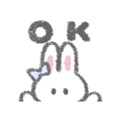 The fluffy bunny tiny sticker (f)