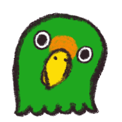 Stickers of Pacific parakeet