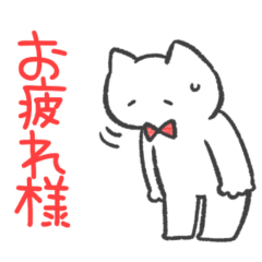 red color sticker(cat)(greeting)