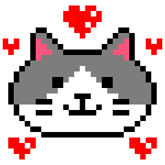 [Okinawan Dialect] Dot Cat Sticker