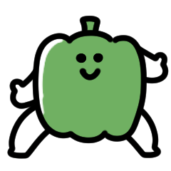Smiling green pepper anime Sticker
