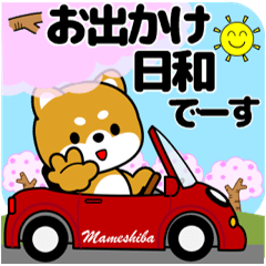 Mameshiba's Warm Spring Sticker
