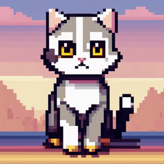 Welcome to the pixel art cat world