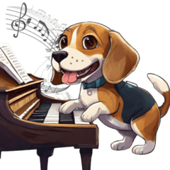 Cute silent beagle