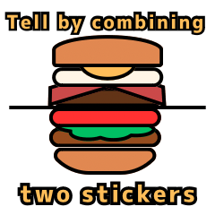 Original hamburger sticker for English