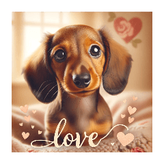 Cute Dachshund Greeting Stamps