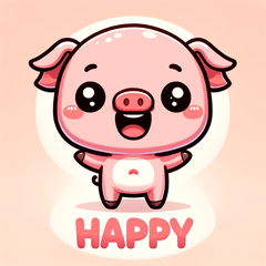 Cute Piggy's Daily Emotions