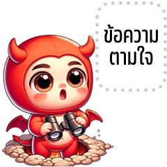 Message Stickers: Funny Red Devil