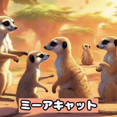 Meerkat's fun daily life stamp