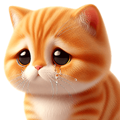 Cute chubby little orange cat