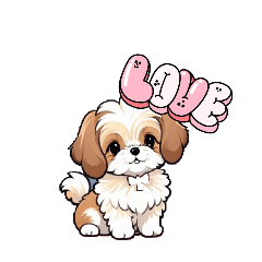 shih tzu pastel colored