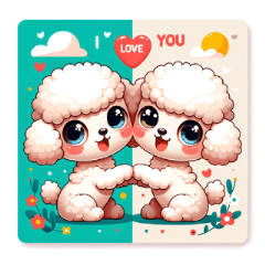 Cute toy poodle various Ver2