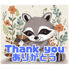 Raccoon and Friends Stickers