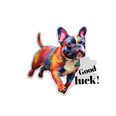 Colorful and stylish French bulldog