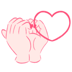 heart pink stickers