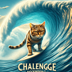 "Surfer Cat's Adventure"