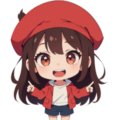 A small and cute girl wearing a beret.