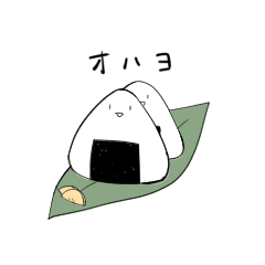 Laid-back Onigiri Sticker