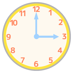 0,15,30 minute display analog clock