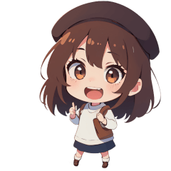 A small and cute girl wearing a beret2