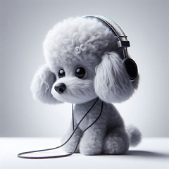 Stempel Musik Anjing Mainan Warna Perak
