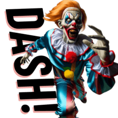 Spooky Clown Thrill Stickers.