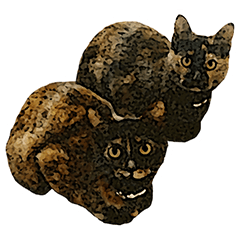 tortoiseshell cats (sometimes tabby)