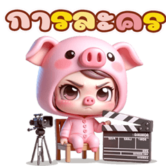 Cute pig (Big Stickers)