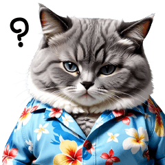 Grey Cat Zab Hawai