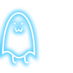 simple smiling ghost "wobake"
