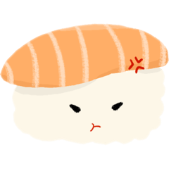 鮭魚壽司的表情
