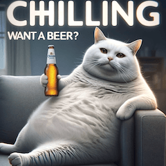 貓咪與啤酒的日常貼圖