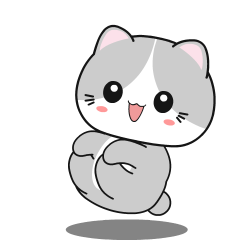 Baby Grey Cat 4 : Pop-up sticker