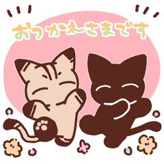 Black cat and Brown tabby neko-san 4