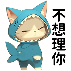 024 cat with shark costume