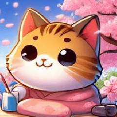 cute cat in Spring