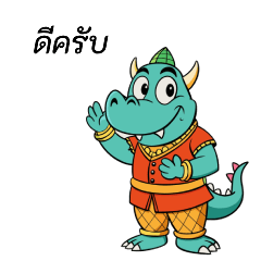 Dragon wearing Thai clothes