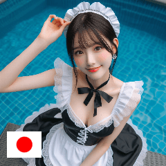 JP 26 year old maid swimsuit girl