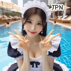 JPN 28 year old maid swimsuit girl