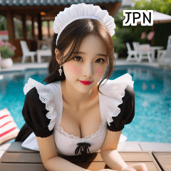 JPN 24 year old maid swimsuit girl