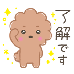 toy poodle everyday life sticker2