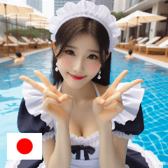 JP 28 year old maid swimsuit girl