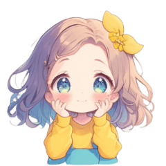 Sticker without text of cute girls
