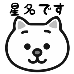 Hoshina white cats sticker