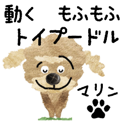 TOY POODLE "marine" MOVE STICKER