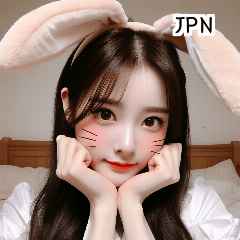 JPN girl rabbit